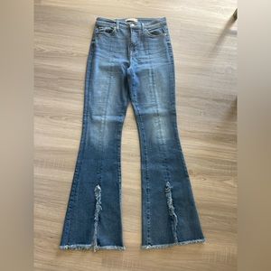 7 for all mankind luxe vintage high waisted flare leg jeans